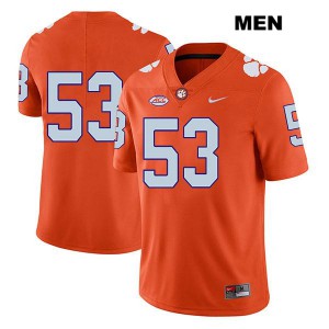 Men Regan Upshaw Orange Clemson #53 No Name Stitched Jersey
