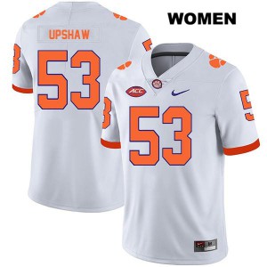 Women's Regan Upshaw White Clemson Tigers #53 Football Jerseys
