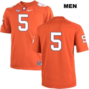 Men Shaq Smith Orange Clemson Tigers #5 No Name College Jerseys