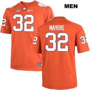 Men Sylvester Mayers Orange Clemson University #32 Official Jersey