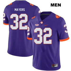 Men Sylvester Mayers Purple Clemson Tigers #32 College Jerseys