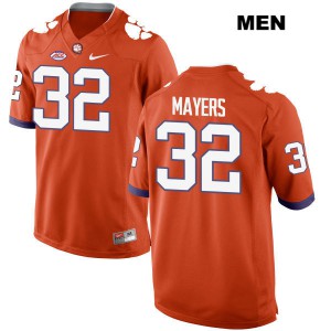 Men Sylvester Mayers Orange Clemson #32 Football Jerseys