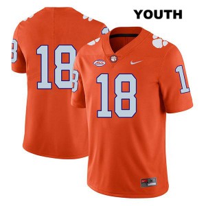 Youth T.J. Chase Orange Clemson Tigers #18 No Name Player Jersey