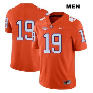 Mens Tanner Muse Orange Clemson National Championship #19 No Name Embroidery Jerseys