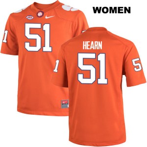 Women's Taylor Hearn Orange Clemson University #51 Player Jerseys