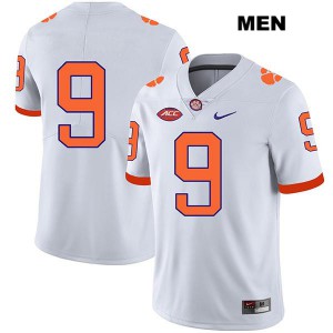 Mens Travis Etienne White CFP Champs #9 No Name Official Jerseys
