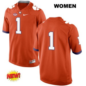 Women's Trayvon Mullen Orange Clemson #1 No Name Official Jerseys