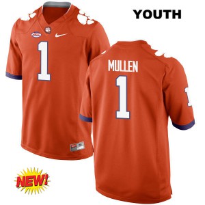 Youth Trayvon Mullen Orange Clemson #1 Football Jersey