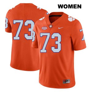 Women's Tremayne Anchrum Orange Clemson #73 No Name NCAA Jersey