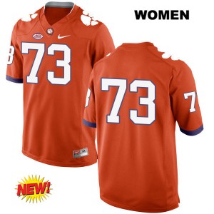 Women Tremayne Anchrum Orange Clemson #73 No Name NCAA Jerseys