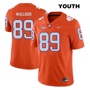 Youth Tristan Walliser Orange Clemson Tigers #89 College Jersey