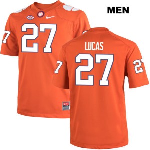 Mens Ty Lucas Orange Clemson Tigers #27 University Jerseys