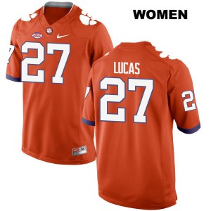 Women Ty Lucas Orange CFP Champs #27 University Jerseys