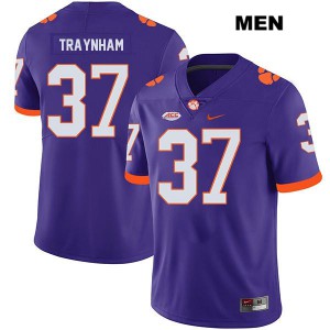 Mens Tyler Traynham Purple CFP Champs #37 Embroidery Jersey