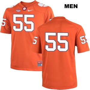 Men's Tyrone Crowder Orange Clemson University #55 No Name Player Jersey
