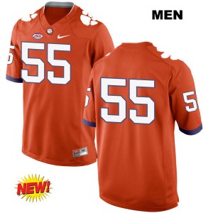 Men Tyrone Crowder Orange Clemson University #55 No Name Stitched Jersey
