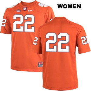 Women's Tyshon Dye Orange Clemson Tigers #22 No Name Stitch Jersey