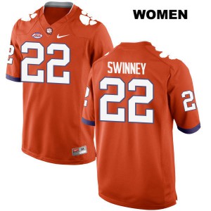 Women's Will Swinney Orange Clemson #22 Alumni Jerseys
