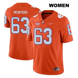 Women Zac McIntosh Orange CFP Champs #63 Stitch Jerseys