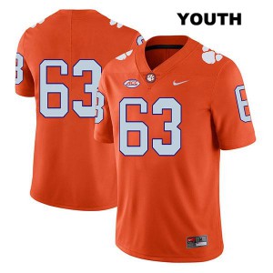 Youth Zac McIntosh Orange Clemson Tigers #63 No Name University Jersey