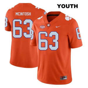 Youth Zac McIntosh Orange Clemson University #63 Stitched Jerseys
